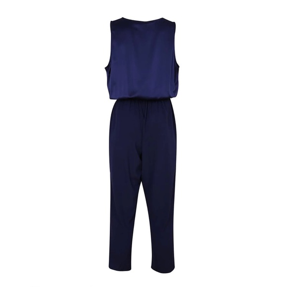 Ramy Brook Alvina Silk Navy Jumpsuit - Picture 2 of 9